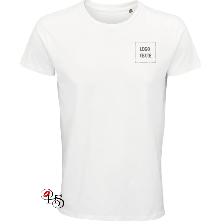 T-shirt homme personnalisé – Logo & texte brodé | H&S