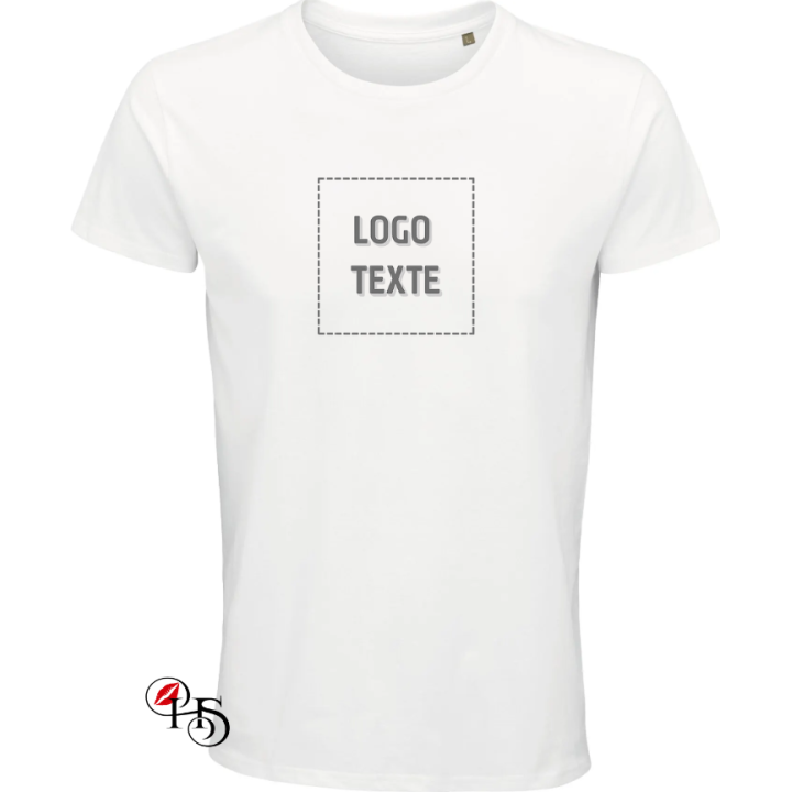 T-shirt homme personnalisé – Logo & texte brodé | H&S