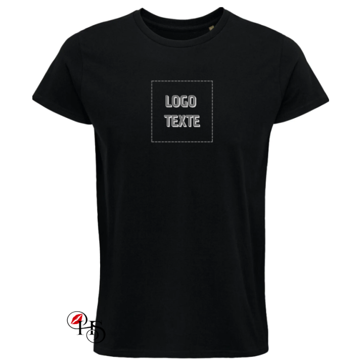 T-shirt homme personnalisé – Logo & texte brodé | H&S