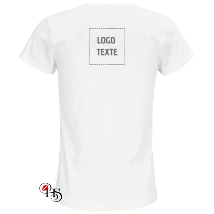 T-shirt femme personnalisé – Logo & texte brodé | H&S